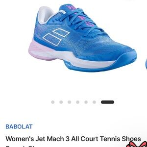 Jet Mach 3 Blue and White Athletic Shoes for All Court